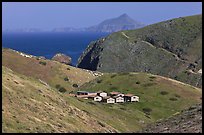 Ranger residences, Santa Cruz Island. Channel Islands National Park, California, USA. (color)