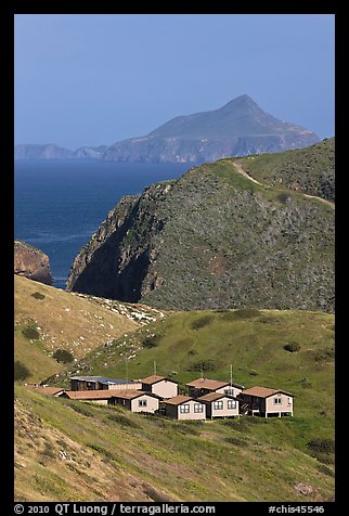 National Park Service housings, Santa Cruz Island. Channel Islands National Park, California, USA.