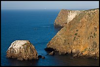 North shore ocean seacliffs, Santa Cruz Island. Channel Islands National Park, California, USA.