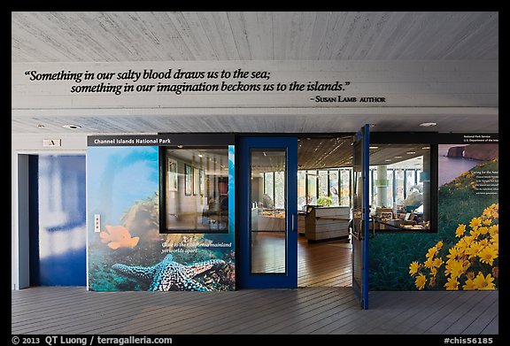 Entrance of visitor Center, Ventura. Channel Islands National Park, California, USA.