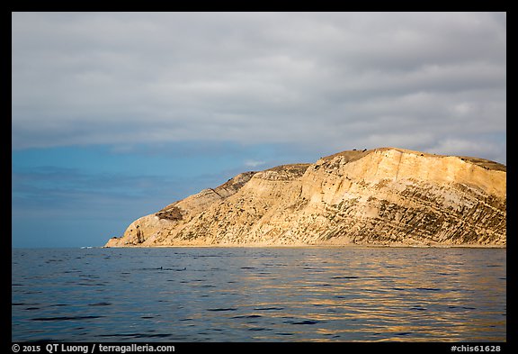 Yellow cliffs, Santa Cruz Island. Channel Islands National Park (color)