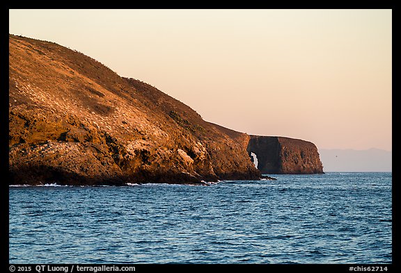 Arch Point at sunrise, Santa Barbara Island. Channel Islands National Park, California, USA.