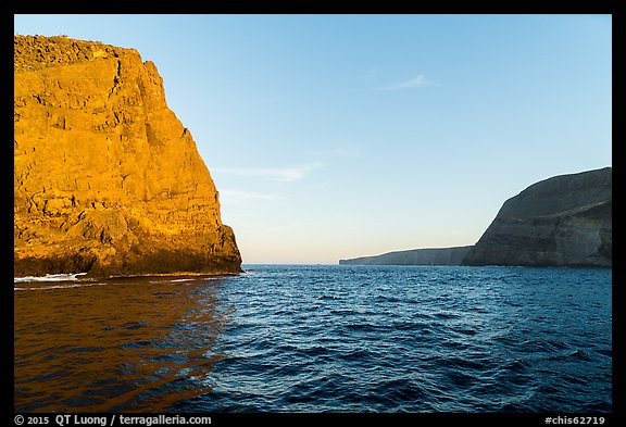 Sutil Island and west shore of Santa Barbara Island. Channel Islands National Park, California, USA.