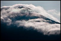 Clouds formed by high winds over Mt Scott. Crater Lake National Park, Oregon, USA. (color)