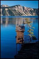 Water Level recording gauge tower, Cleetwood Cove. Crater Lake National Park ( color)