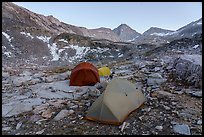 Backcountry camp below Forester Pass, Kings Canyon National Park. California ( color)