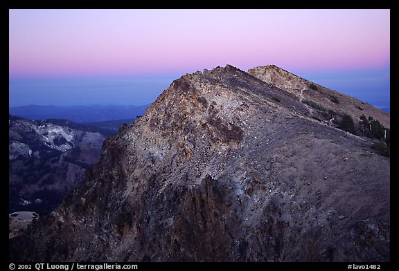 Brokeoff Mountain, dusk. Lassen Volcanic National Park (color)
