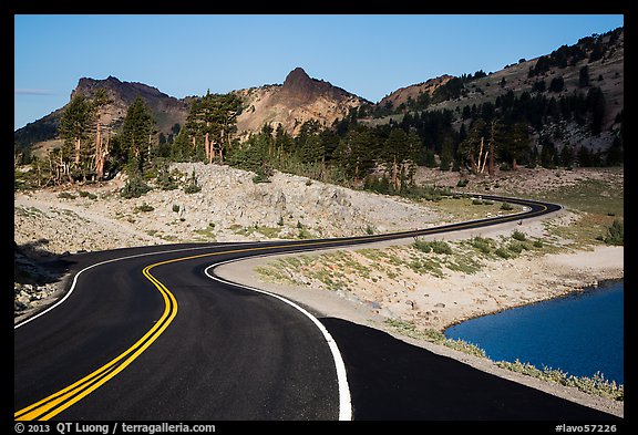 Road near Lake Helen. Lassen Volcanic National Park, California, USA.