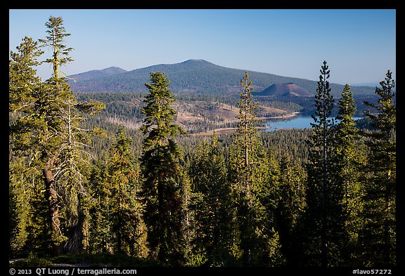 Prospect Peak, Cinder Cone, and Snag Lake from Inspiration Point. Lassen Volcanic National Park, California, USA.