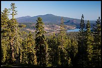 Prospect Peak, Cinder Cone, and Snag Lake from Inspiration Point. Lassen Volcanic National Park, California, USA.