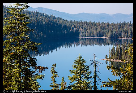 Juniper Lake and Mount Harkness. Lassen Volcanic National Park, California, USA.