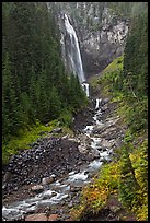 320-foot waterfall (Comet Falls). Mount Rainier National Park ( color)