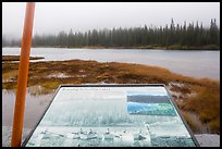 Reflection Lakes interpretive sign. Mount Rainier National Park, Washington, USA.