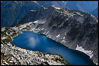 Hidden Lake from Hidden Lake Peak, North Cascades National Park. Washington, USA. (color)