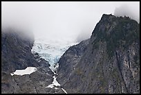 Hanging glacier seen from below, North Cascades National Park. Washington, USA.