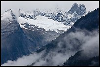 Picket Range from Mt Terror to Inspiration Peak, North Cascades National Park. Washington, USA. (color)