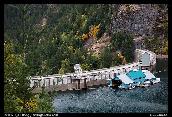 Ross Dam, North Cascades National Park Service Complex.  (color)