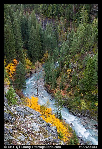 Agnes Creek from above, Glacier Peak Wilderness.  (color)