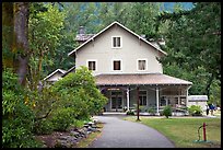 Crescent Lake Lodge dining hall. Olympic National Park, Washington, USA. (color)