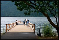 Pier and Crescent Lake. Olympic National Park, Washington, USA. (color)