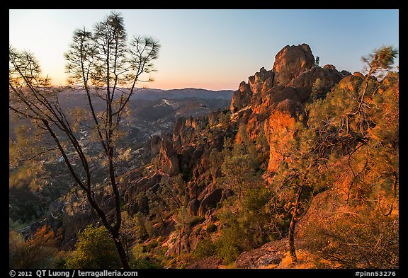 High Peaks at sunset. Pinnacles National Park, California, USA.