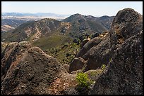 Gabilan Mountains landscape. Pinnacles National Park, California, USA. (color)