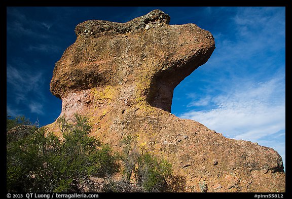 Anvil rock formation. Pinnacles National Park (color)