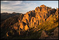 High Peaks at sunrise. Pinnacles National Park, California, USA. (color)