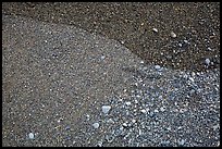 Close-up of sand and pebbles, Enderts Beach. Redwood National Park, California, USA.