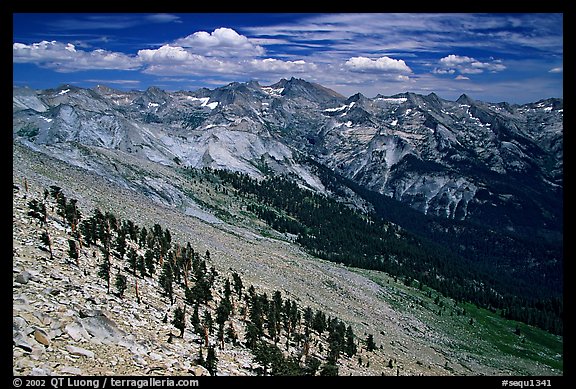 Western Divide from Alta Peak. Sequoia National Park (color)