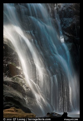 Waterfall near Crystal Cave, Cascade Creek. Sequoia National Park, California, USA.