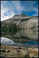 Mount Hoffman reflected in May Lake. Yosemite National Park, California, USA. (color)