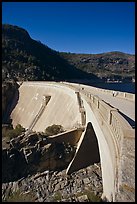 O'Shaughnessy Dam, Hetch Hetchy Valley. Yosemite National Park, California, USA. (color)