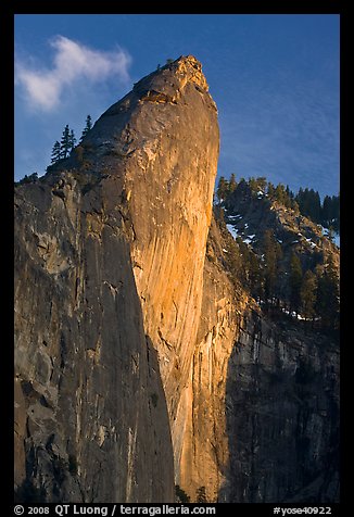 Leaning Tower, sunset. Yosemite National Park (color)