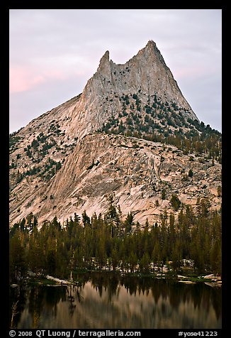 Cathedral Peak at sunset. Yosemite National Park (color)