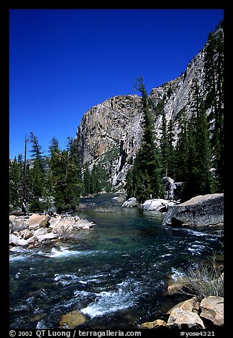 Tuolumne river on its way to  Canyon of the Tuolumne. Yosemite National Park (color)