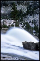 Waterwheel at dusk, Waterwheel falls. Yosemite National Park, California, USA. (color)