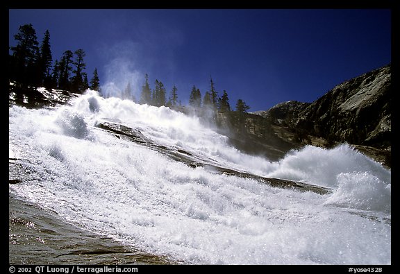Turbulent waters of Waterwheel Falls in early summer. Yosemite National Park (color)