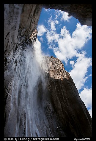 Ribbon Falls and amphitheater. Yosemite National Park, California, USA.