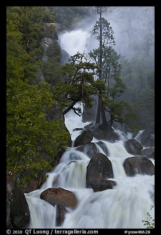 Cascade Creek spring run-off. Yosemite National Park (color)