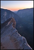 Diving Board and Yosemite Valley at sunset. Yosemite National Park, California, USA.