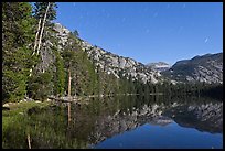 Merced Lake by moonlight. Yosemite National Park, California, USA. (color)