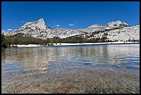 Lower Cathedral Lake and Cathedral range. Yosemite National Park ( color)