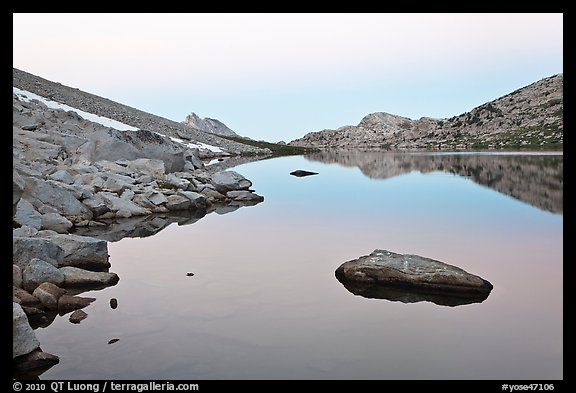 Roosevelt Lake at dawn. Yosemite National Park, California, USA.