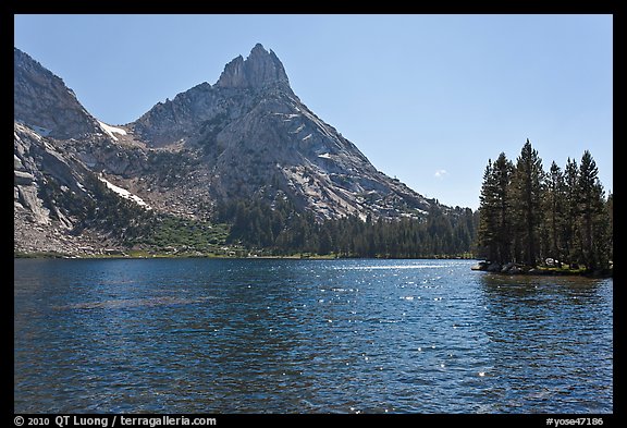 Lower Young Lake and Ragged Peak. Yosemite National Park (color)