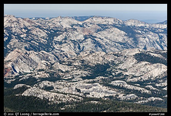 Sculpture granited formations in the distance. Yosemite National Park (color)