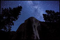 El Capitan and Milky Way at night. Yosemite National Park, California, USA.
