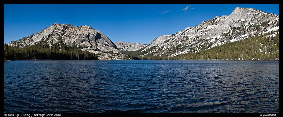 Tenaya Lake, Medlicott Dome, and Tenaya Peak. Yosemite National Park (color)