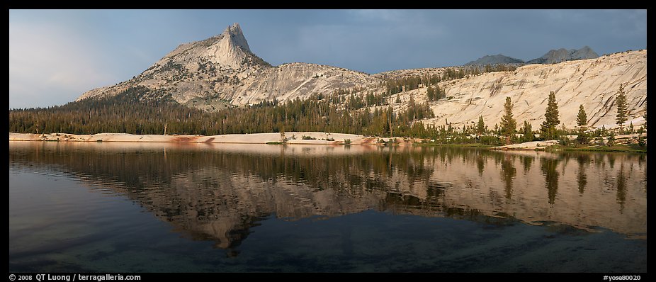 Lower Cathedral Lake, late afternoon. Yosemite National Park (color)