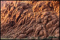 Jumble of boulders on slope. Arches National Park, Utah, USA. (color)